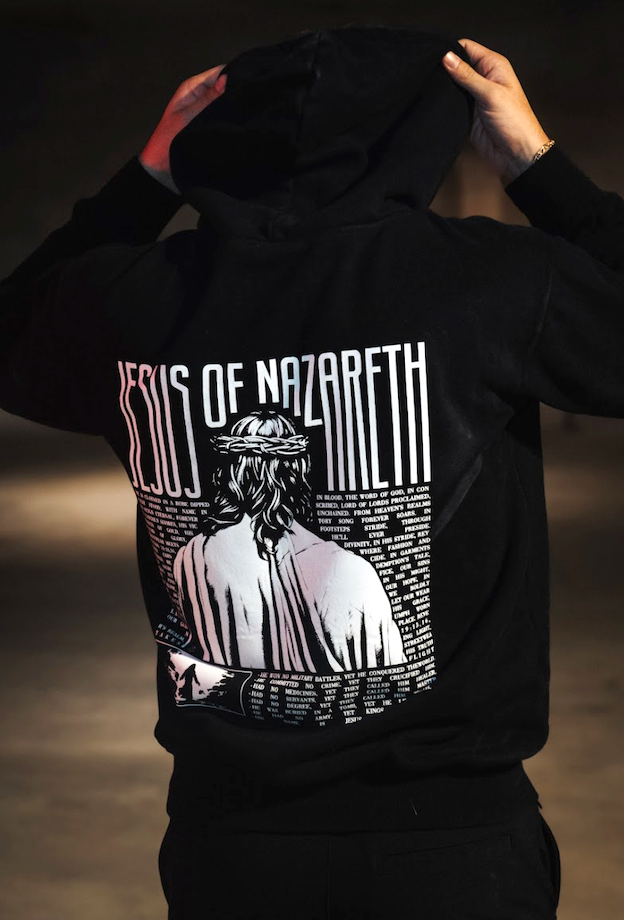 Jesus Of Nazareth Black Hoodie