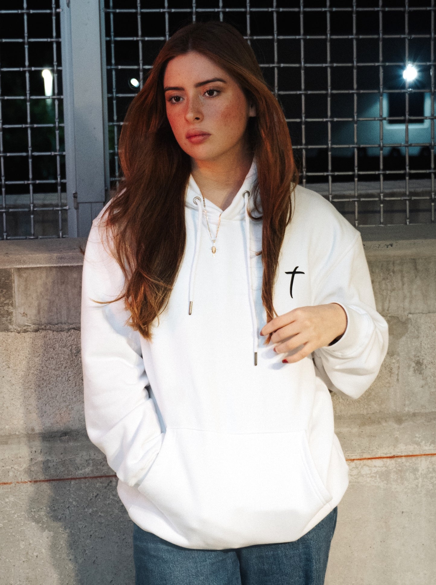 Minimalist White Hoodie